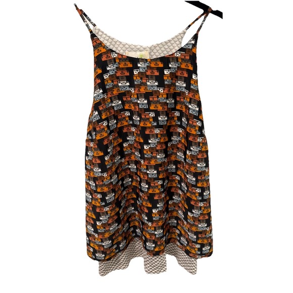 Anthropologie Porridge Tank Top – Retro Travel Trunks Print, Women's Size Small. - Picture 1 of 7